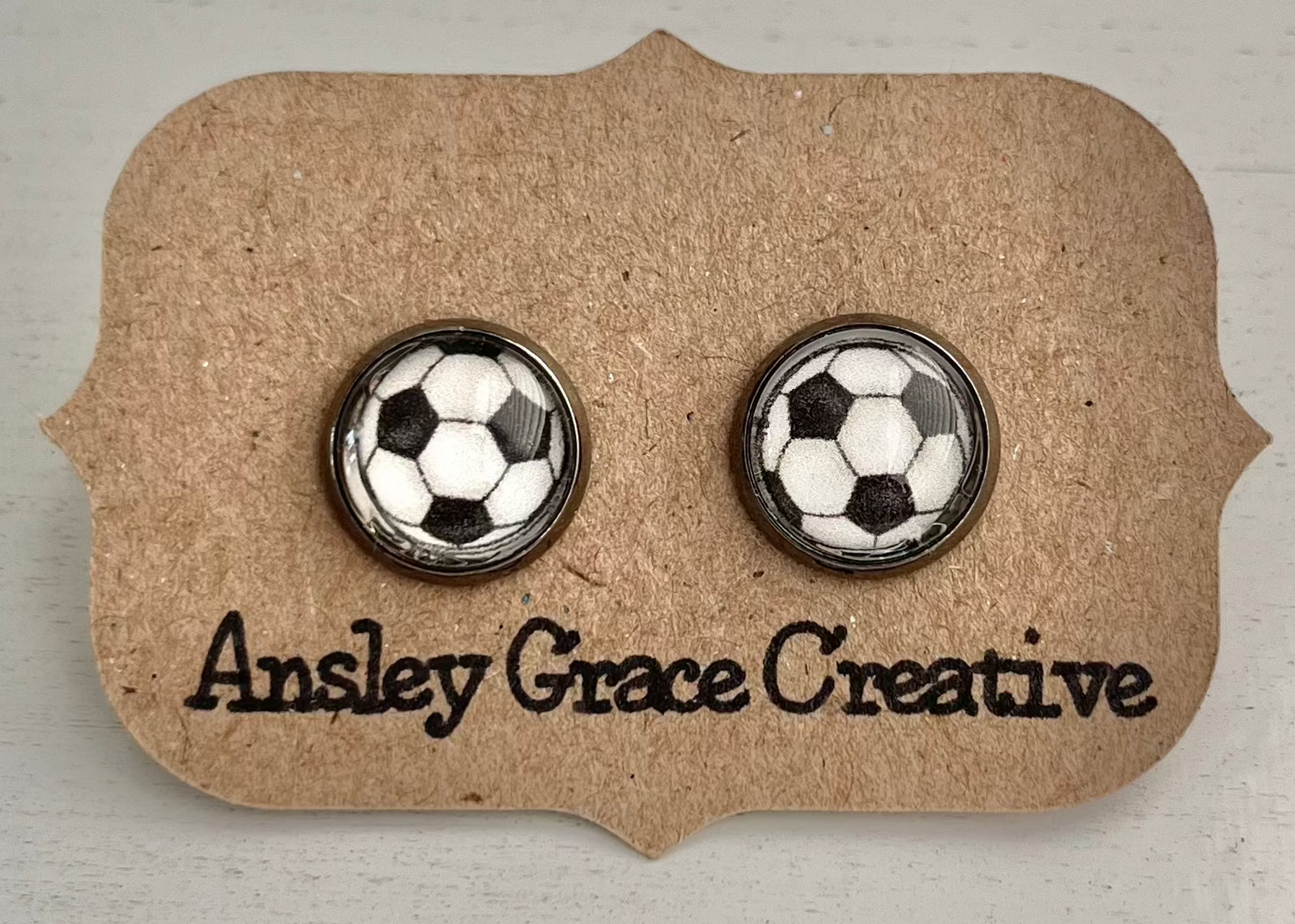 Soccer Ball stud earrings